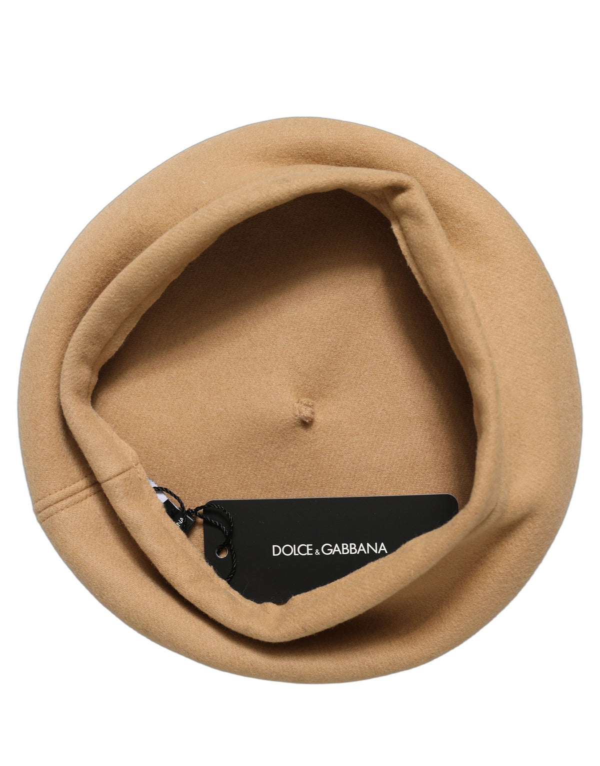 Dolce & Gabbana Beige Woll-Barett im französischen Stil Mütze