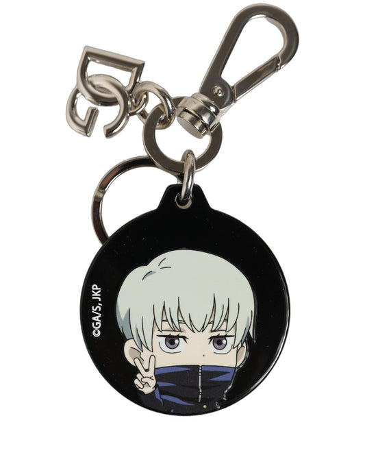 Dolce & Gabbana Black Kaisen Toge Inumaki Charm Metal Keychain Keyring