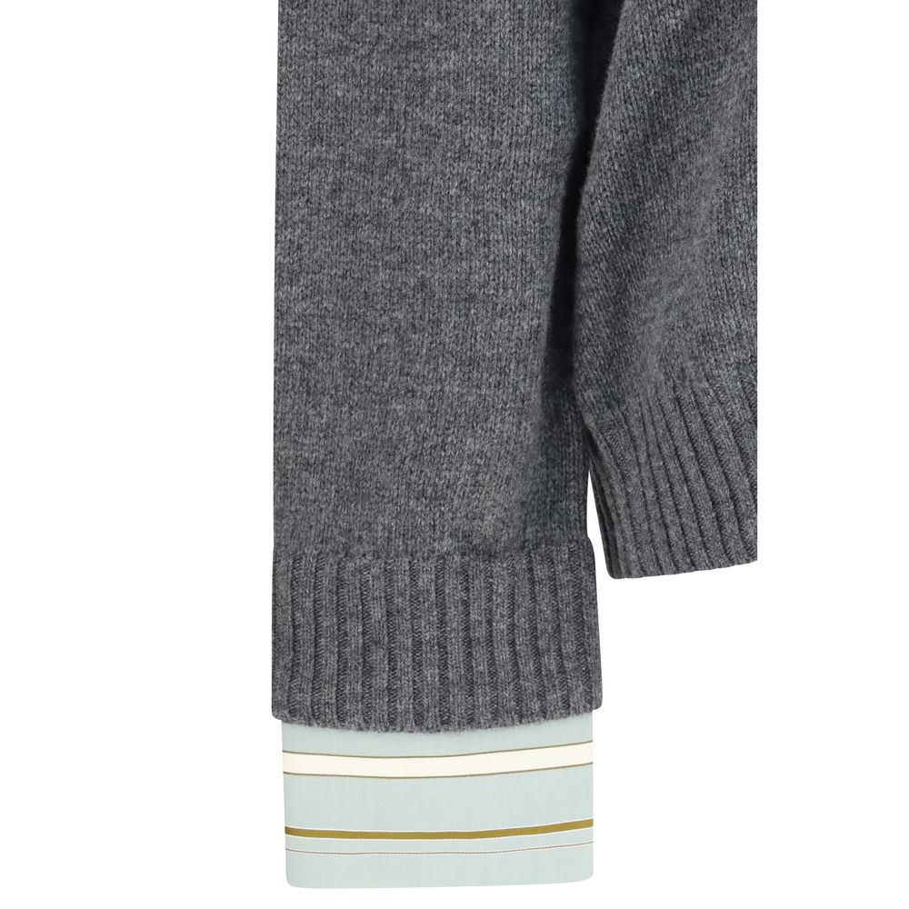 Prada Grauer Woll-Oves Aries Sweatshirt