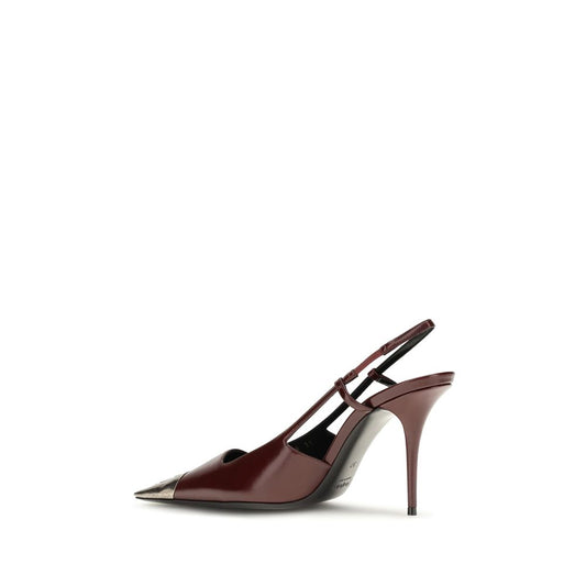Saint Laurent Bordeaux Calf Leather Bos Taurus High Heel Pumps