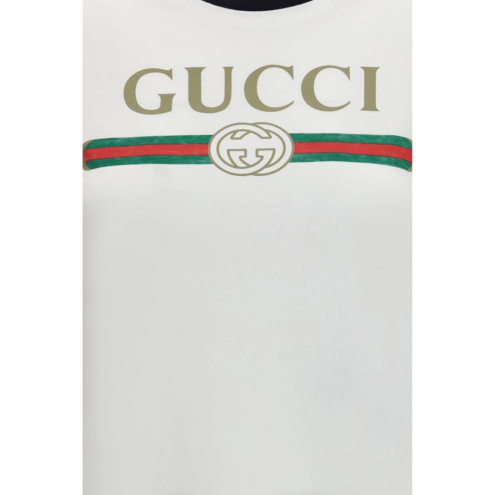 Gucci White Cotton T-Shirt