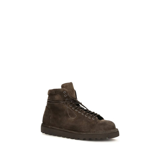 Marsell Brown Suede Leather Lace-Up Boots