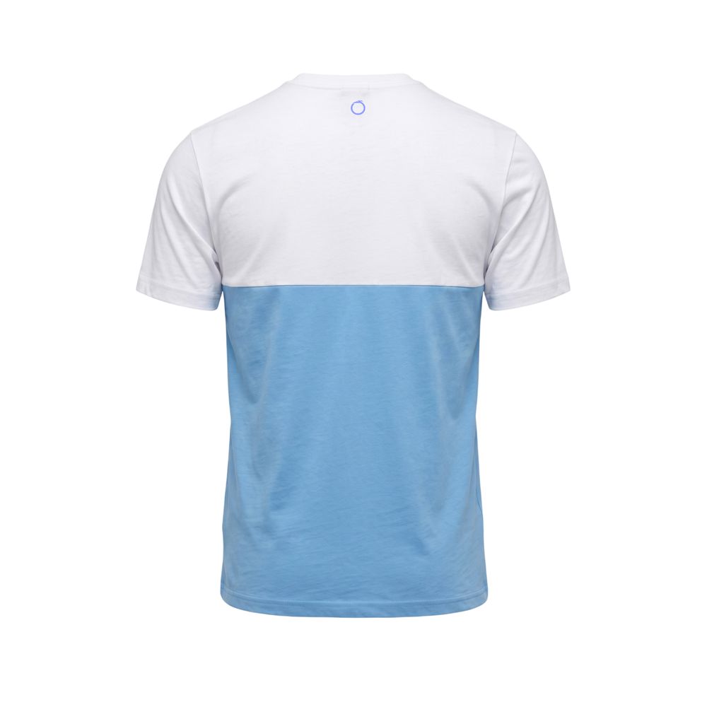 Trussardi Beachwear Hellblaues Herren-T-Shirt aus Baumwolle