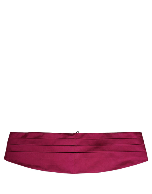 Dolce & Gabbana Burgundy 100% Silk Belt Waist Cummerbund