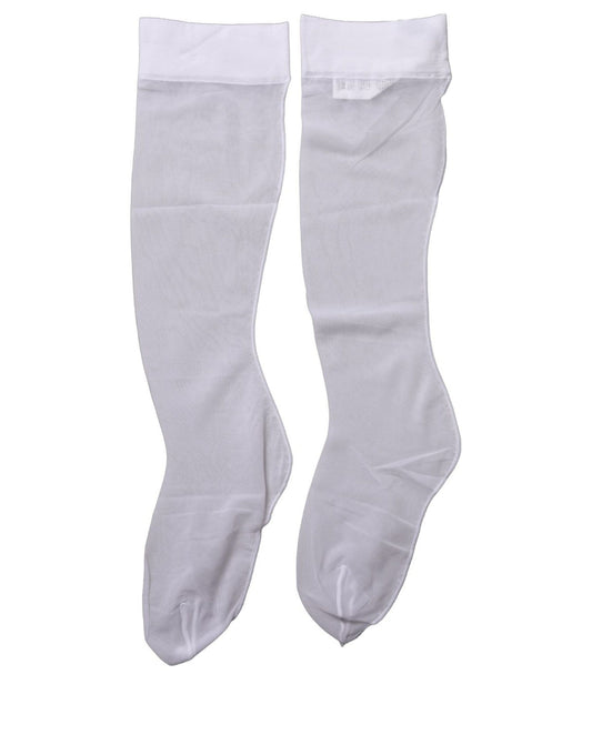 Dolce & Gabbana White Knee High Sheer Nylon Accessory Socks