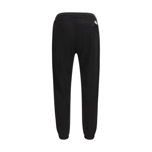 Moncler Black Cotton Athletic Pants