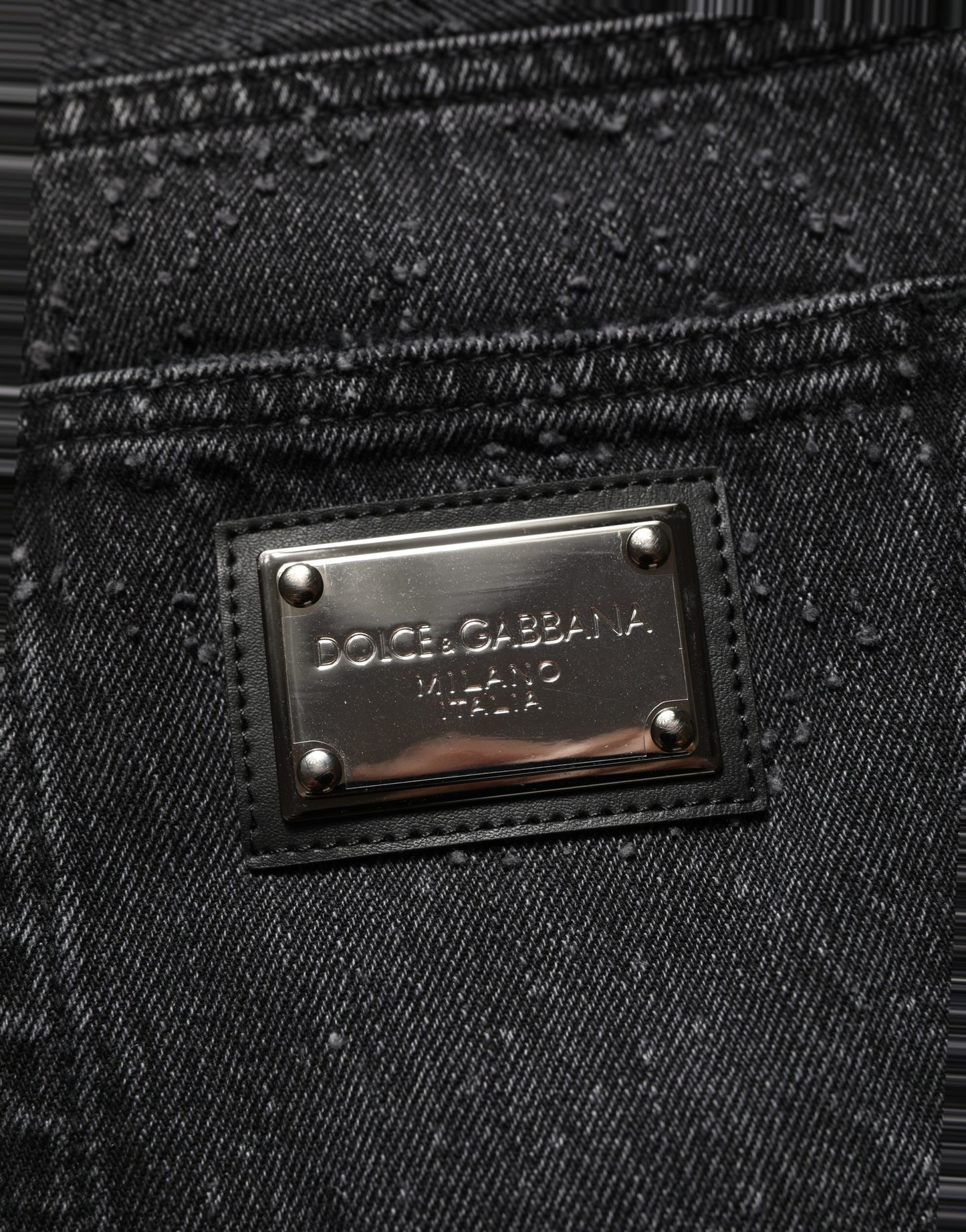 Dolce & Gabbana Dark Gray Cotton WideLeg Oversize Denim Jeans