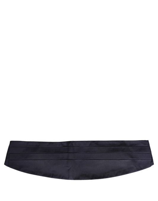 Dolce & Gabbana Dark Blue 100% Silk Belt Waist Cummerbund