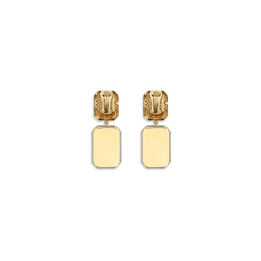Alessandra Rich Gold Glass Earrings