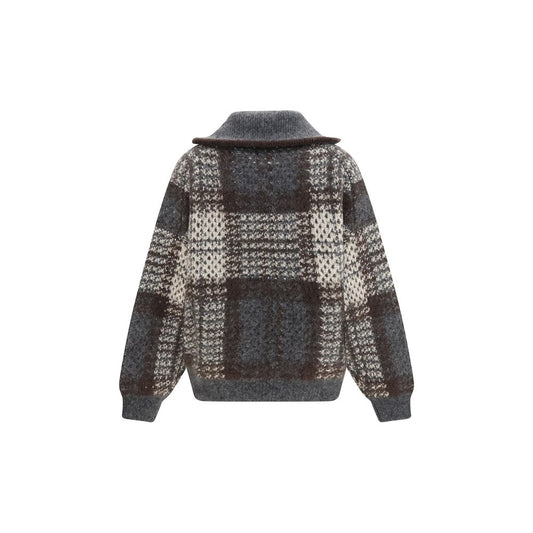 Brunello Cucinelli Gray Mohair Cardigan