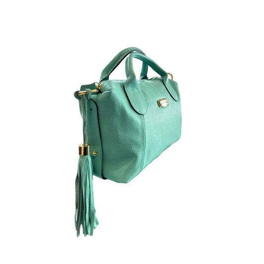 Baldinini Trend Handtasche aus türkisfarbenem Rindsleder