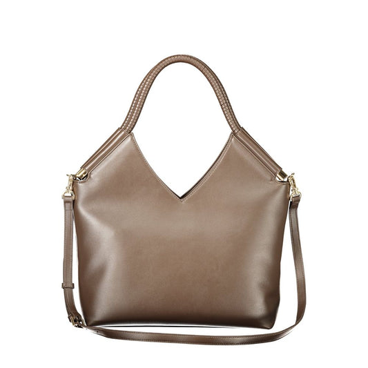 Twinset Braune Damenhandtasche aus Polyurethan