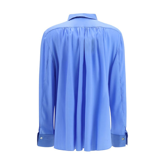 Ella Blue Silk Blouse