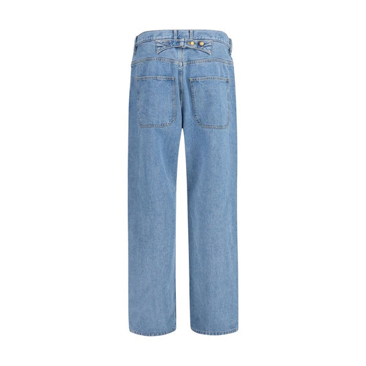 Thom Browne Blaue Baumwoll-Jeans mit lockerer Passform
