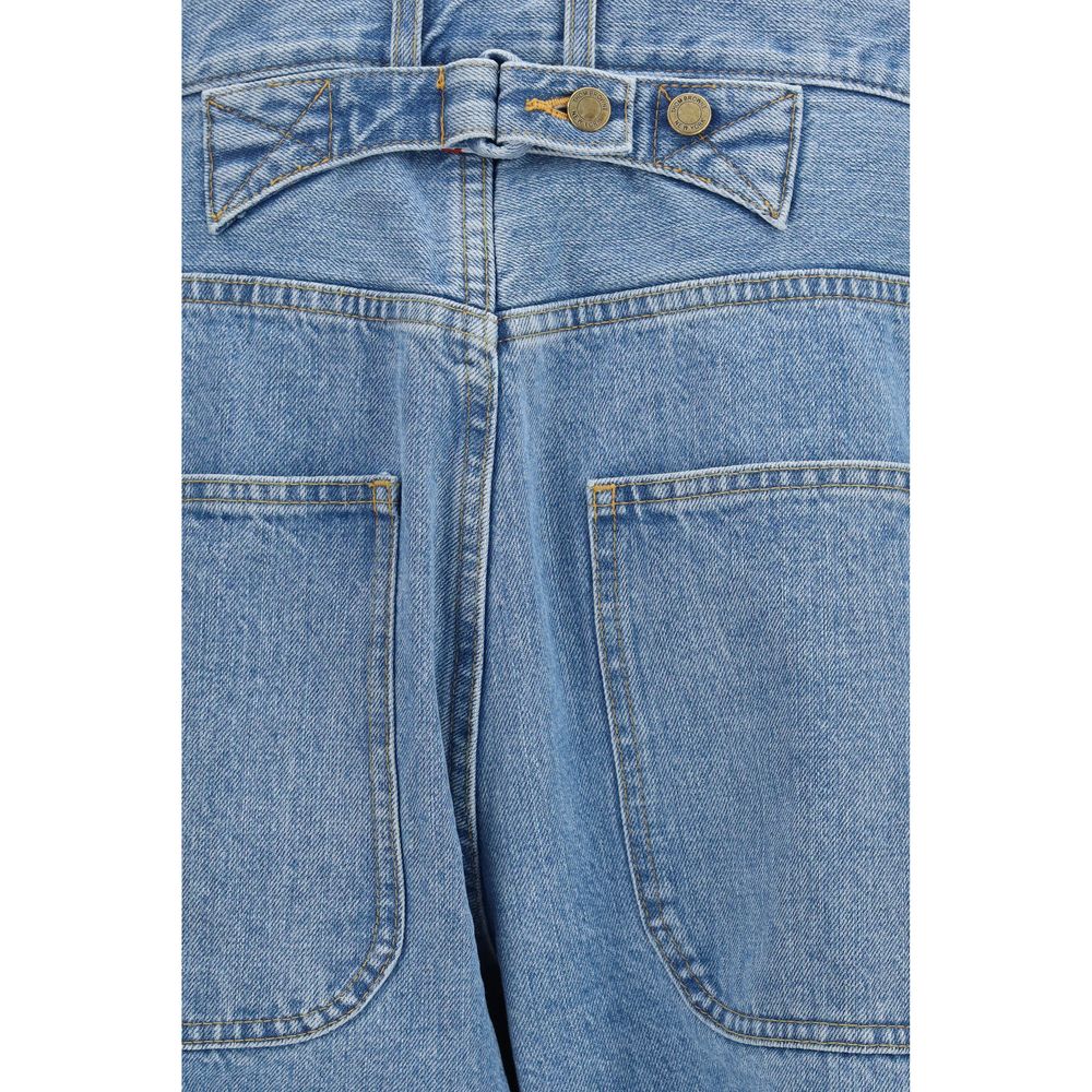 Thom Browne Blaue Baumwoll-Jeans mit lockerer Passform