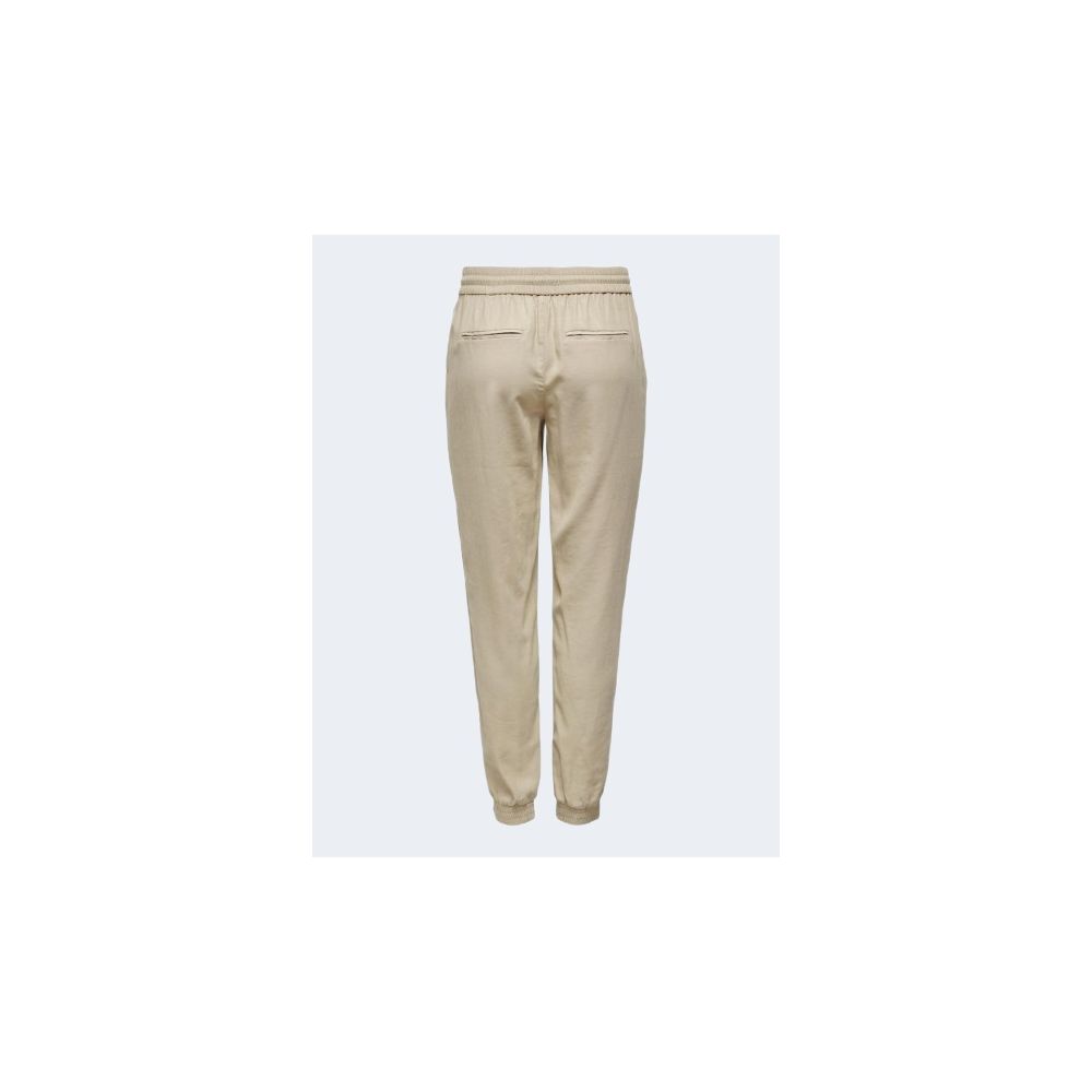 Nur beige Viskose Freizeithosen