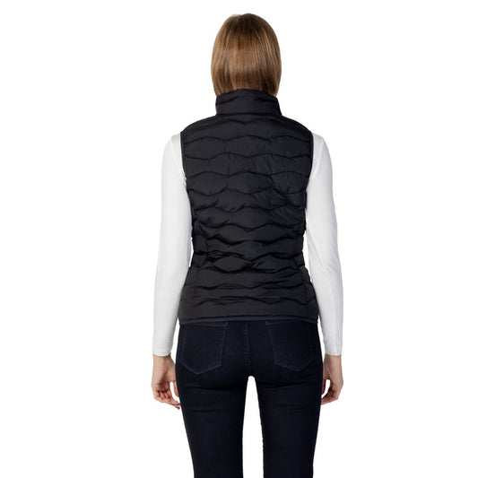 EA7 Emporio Armani Black Polyester Sleeveless Jacket