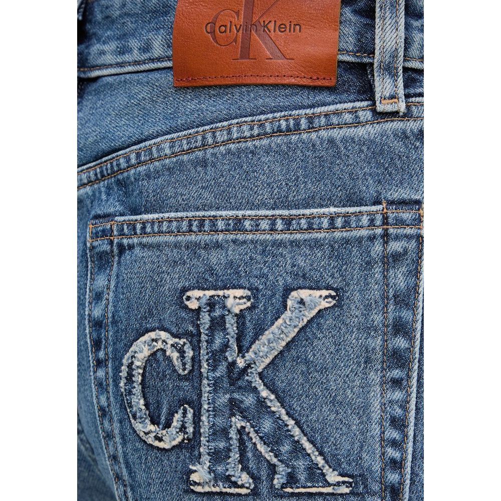 Calvin Klein Jeans Blaue Baumwoll-Mom-Jeans