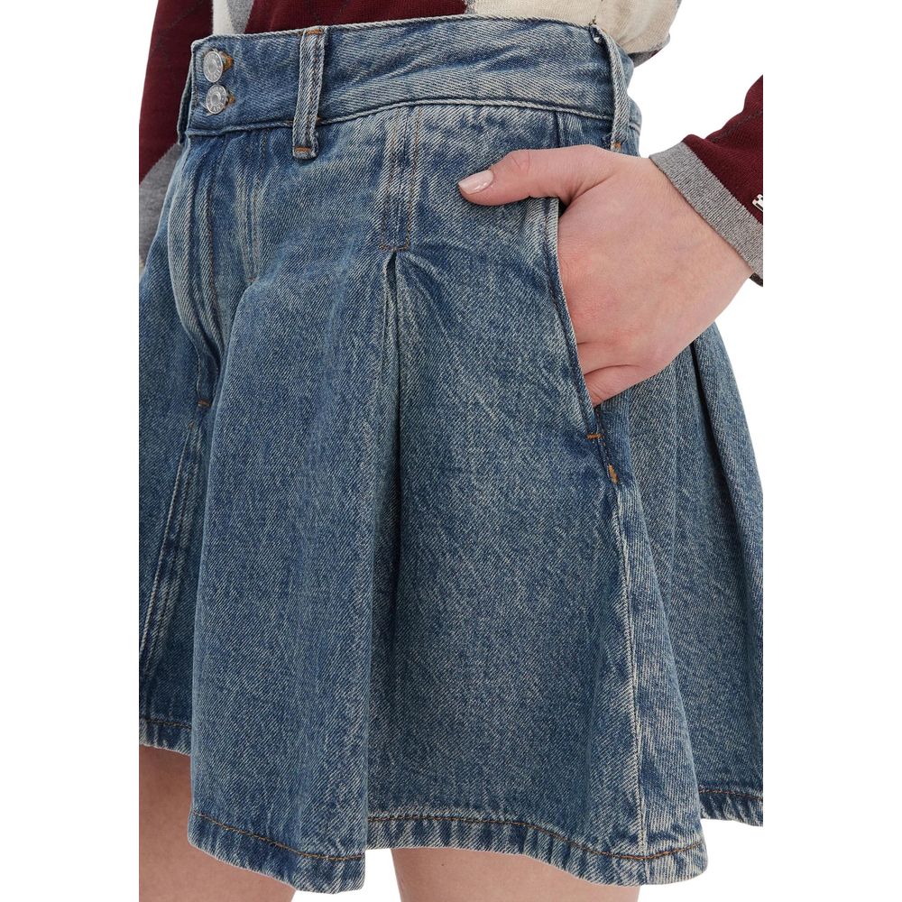 Tommy Hilfiger Jeans Blauer Minirock aus recycelter Baumwolle