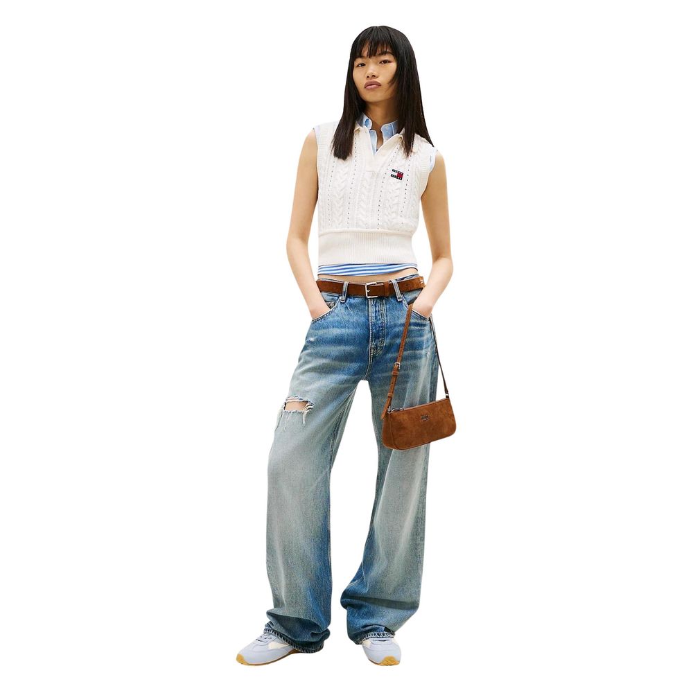 Tommy Hilfiger Jeans Blaue Boyfriend-Jeans aus recycelter Baumwolle