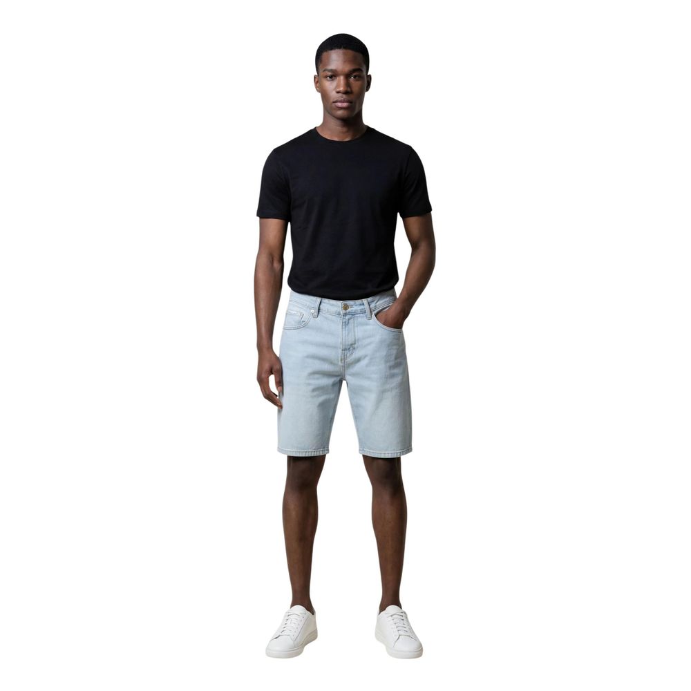 Antony Morato Hellblaue Baumwoll-Bermudashorts