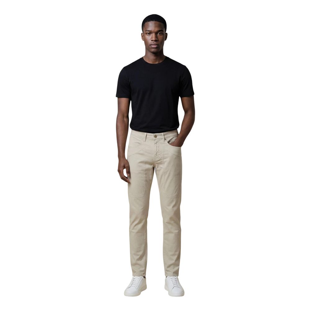Jeckerson Graue Elastan-Skinny-Hose