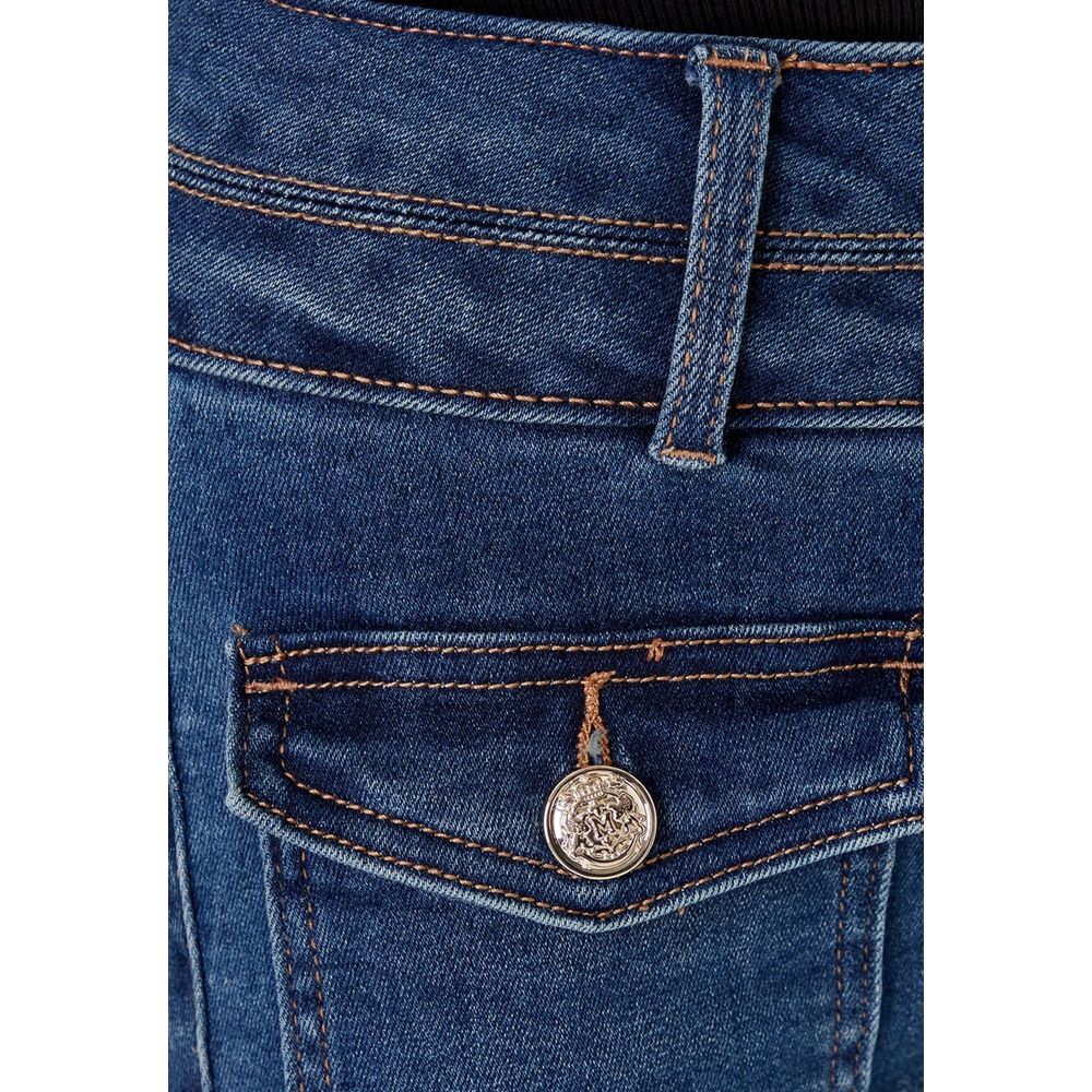 Morgan De Toi Hellblaue Baumwoll-Bootcut-Jeans