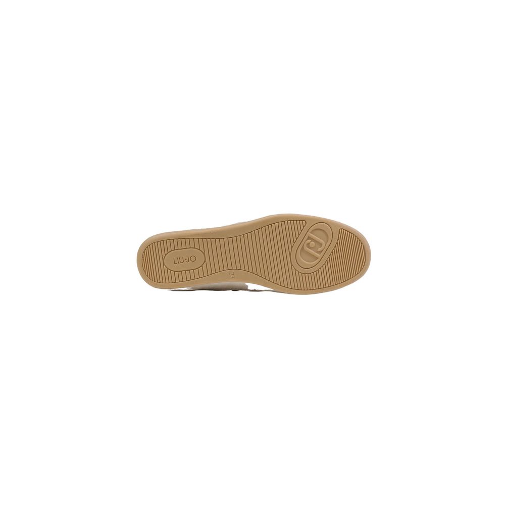 Liu Jo Plateau-Pumps aus beigefarbenem Veloursleder