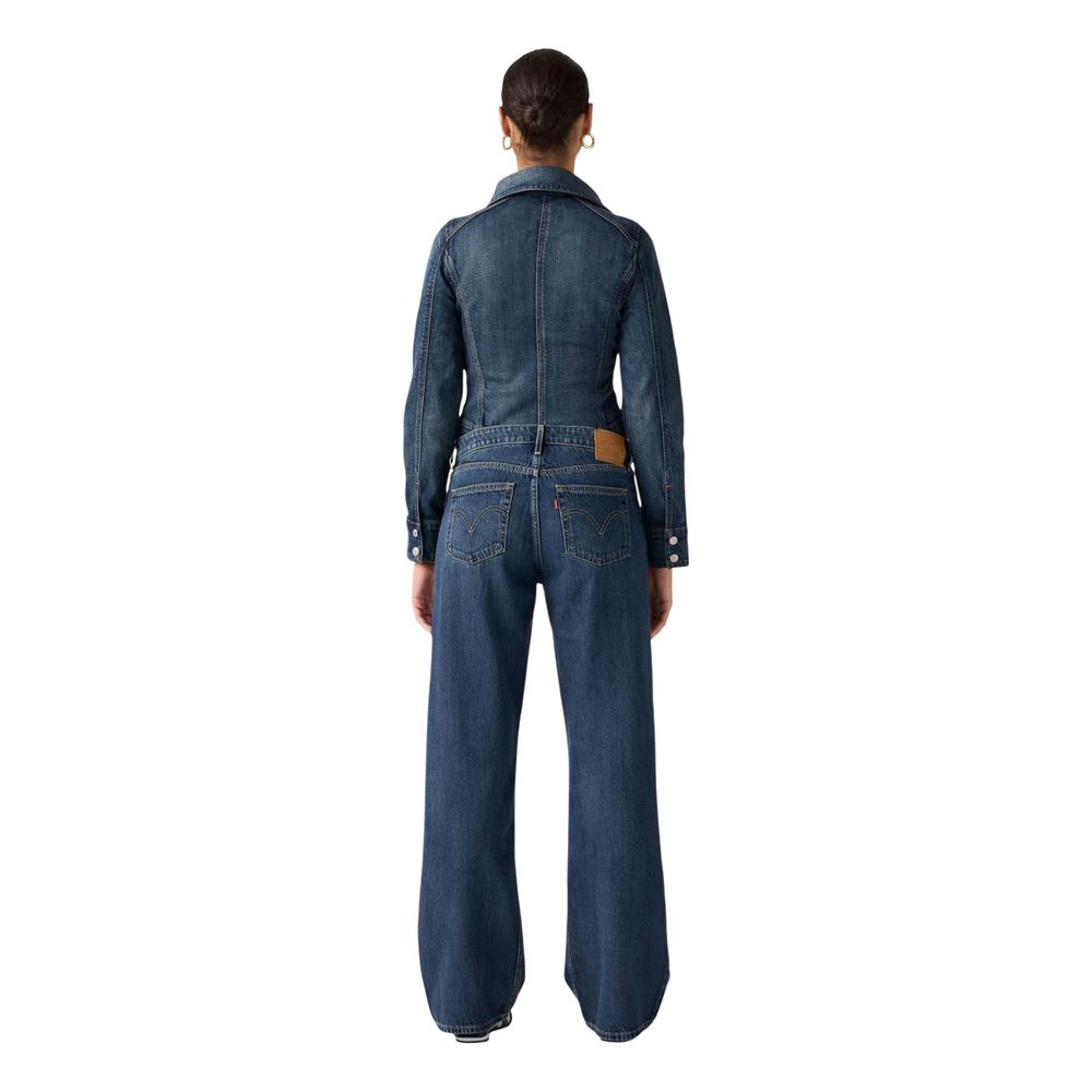 Levi's Mom Jeans aus blauer Baumwolle