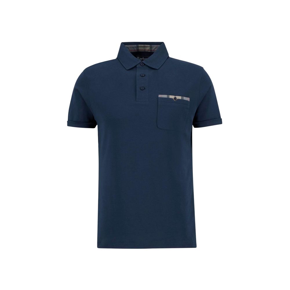Barbour Blaues Baumwoll-Polohemd