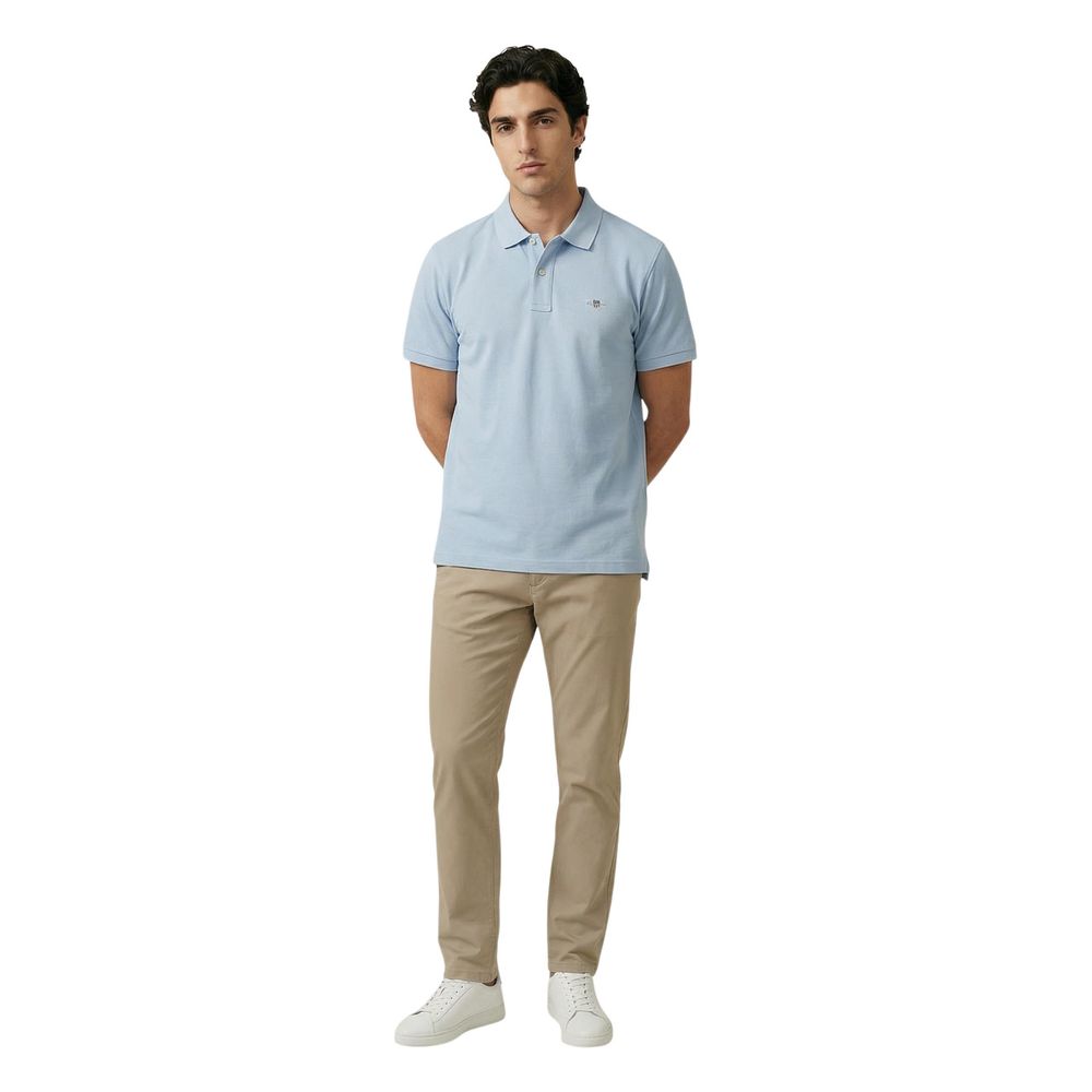 Gant blaues Baumwoll-Polohemd