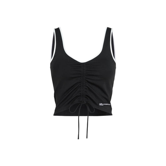 Karl Lagerfeld Black Viscose Top
