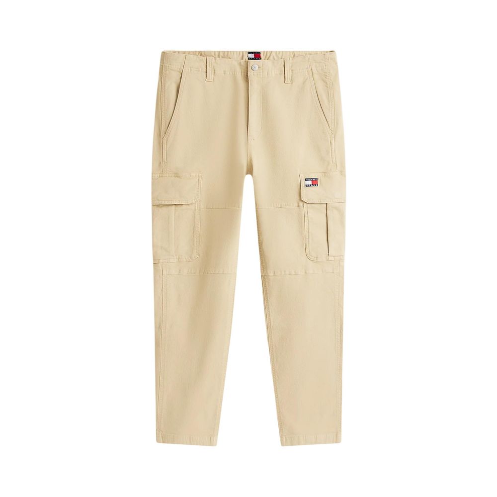 Tommy Hilfiger Jeans Beigefarbene Cargohose aus recycelter Baumwolle