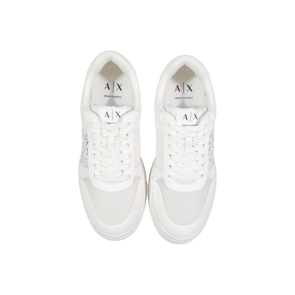 Armani Exchange Weiße Polyamid-Athletik-Sneaker