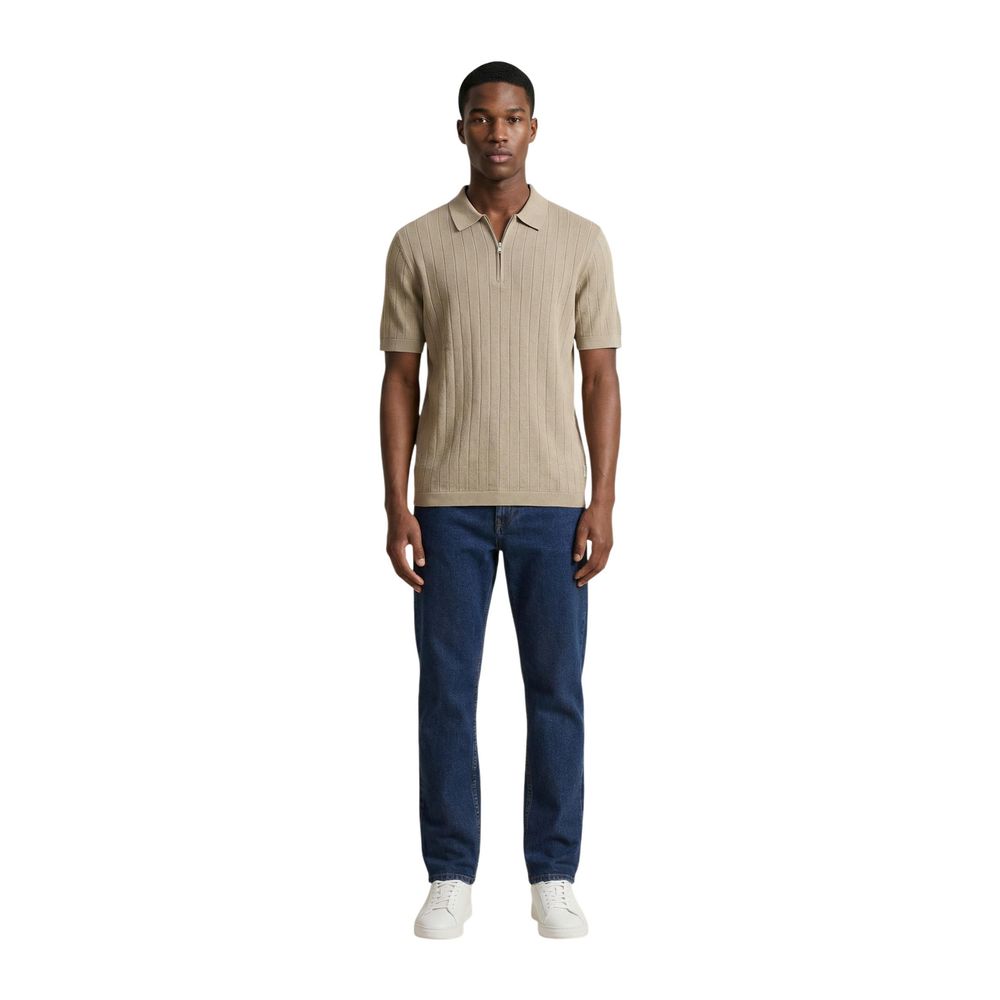Armani Exchange beiges Poloshirt aus Baumwolle