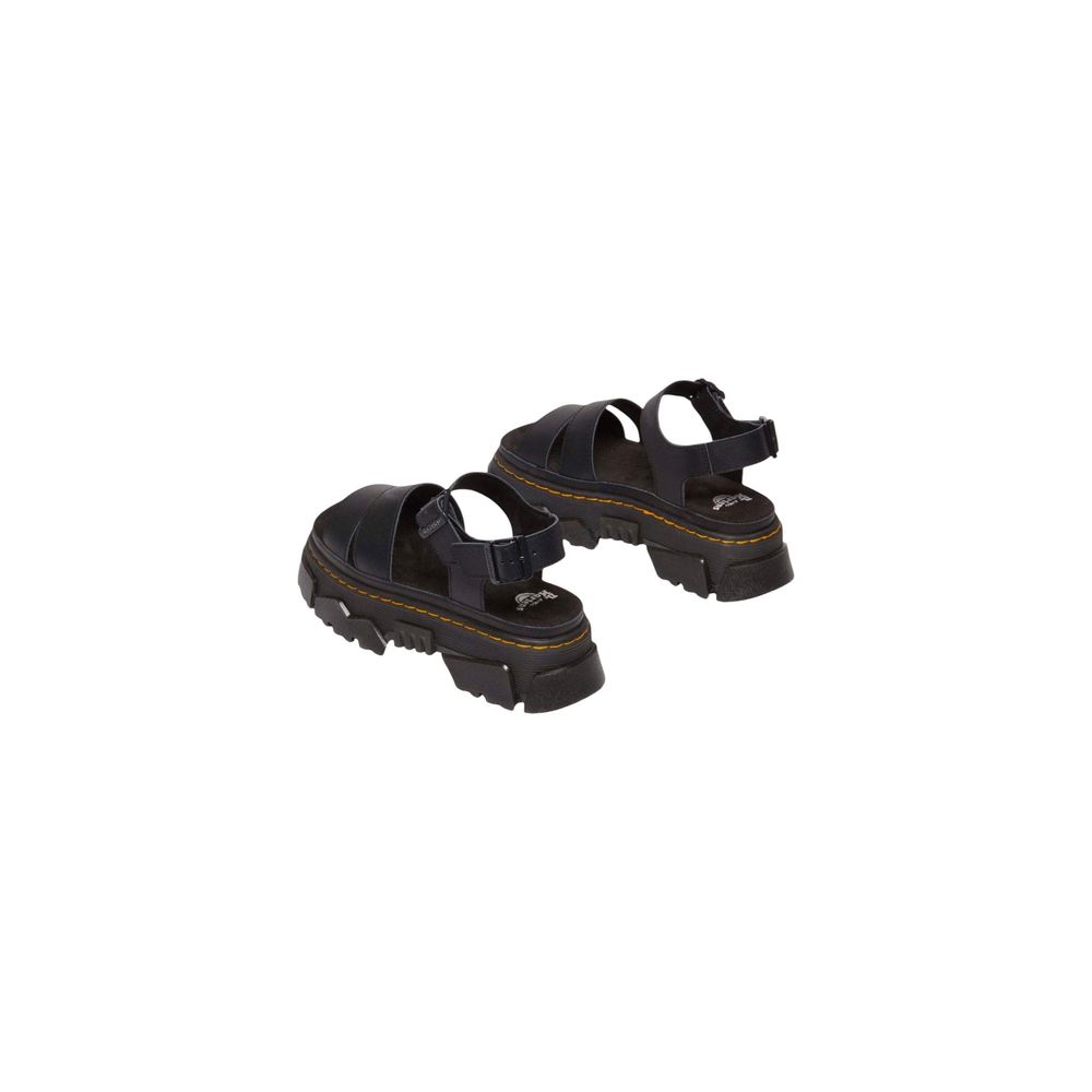 Dr. Martens Black Leather Flat Sandals