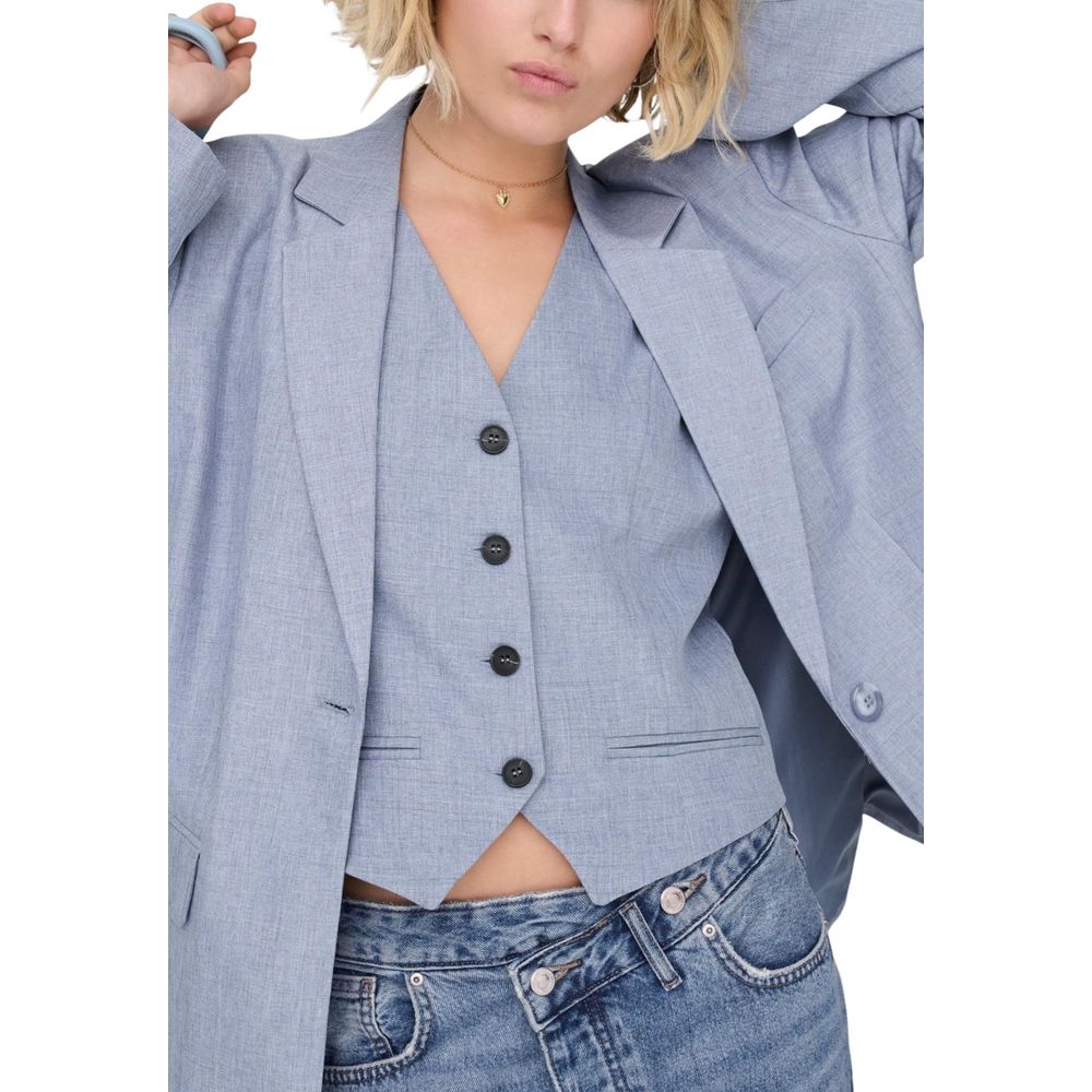 Nur blauer Polyesterblazer