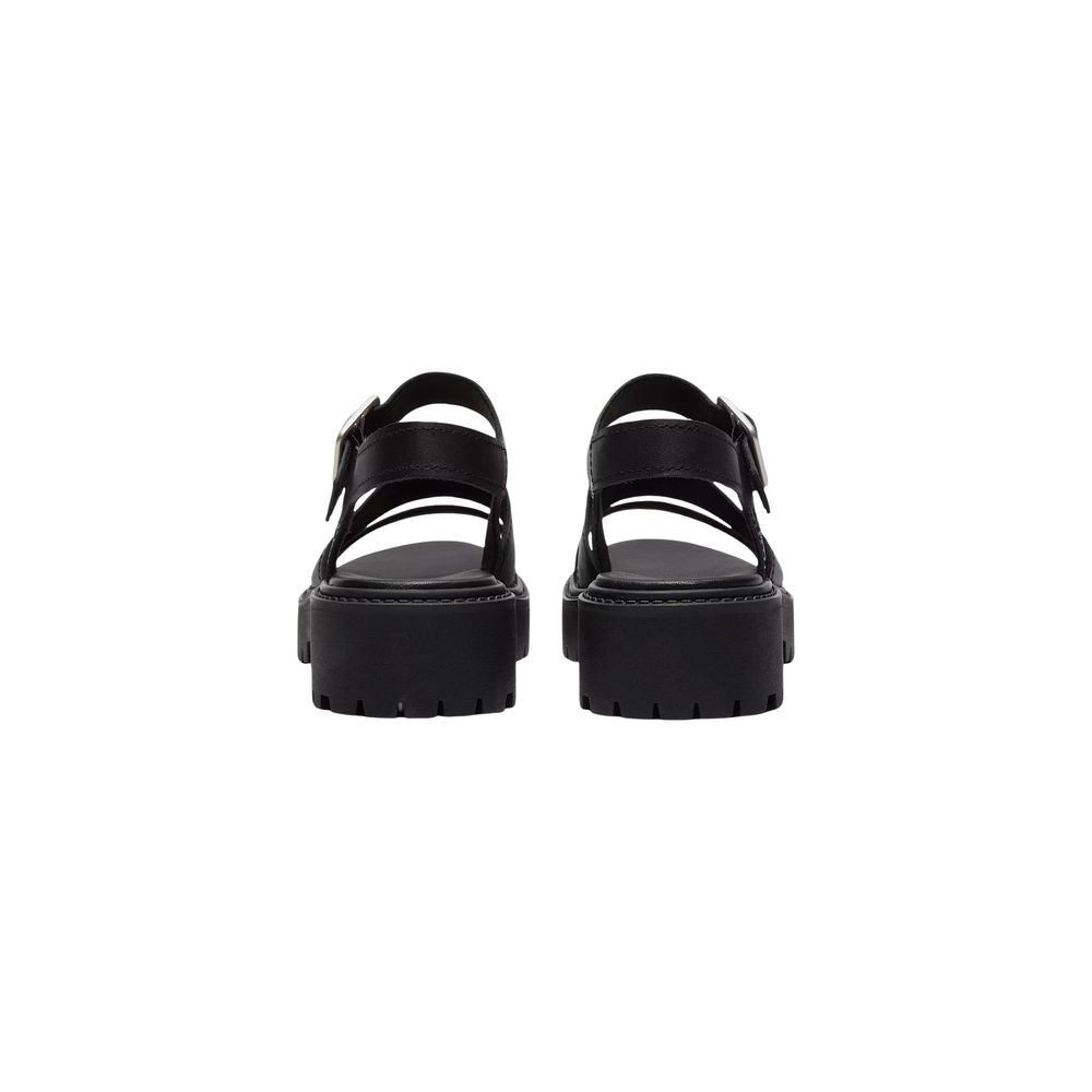 Timberland Schwarze Plateau-Sandalen aus Leder