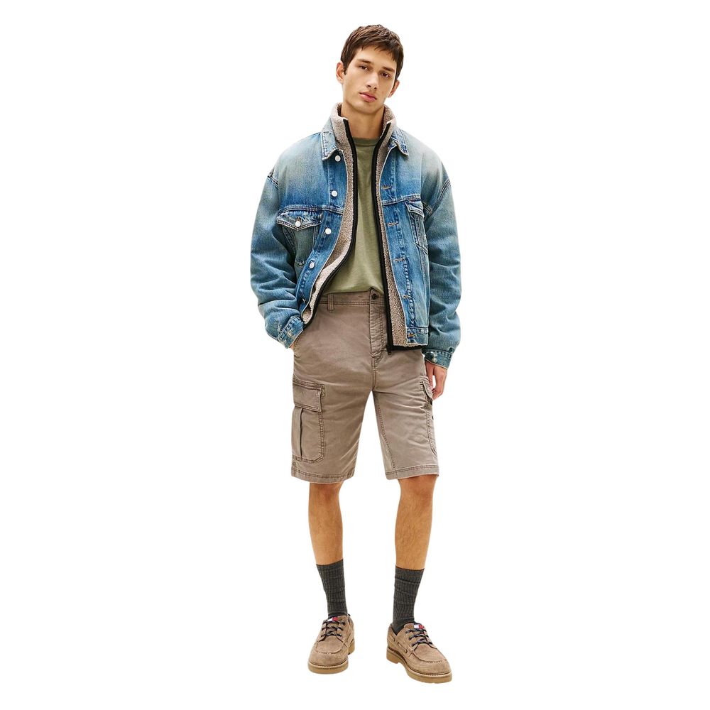 Tommy Hilfiger Jeans Beige Cargo-Shorts aus recycelter Baumwolle