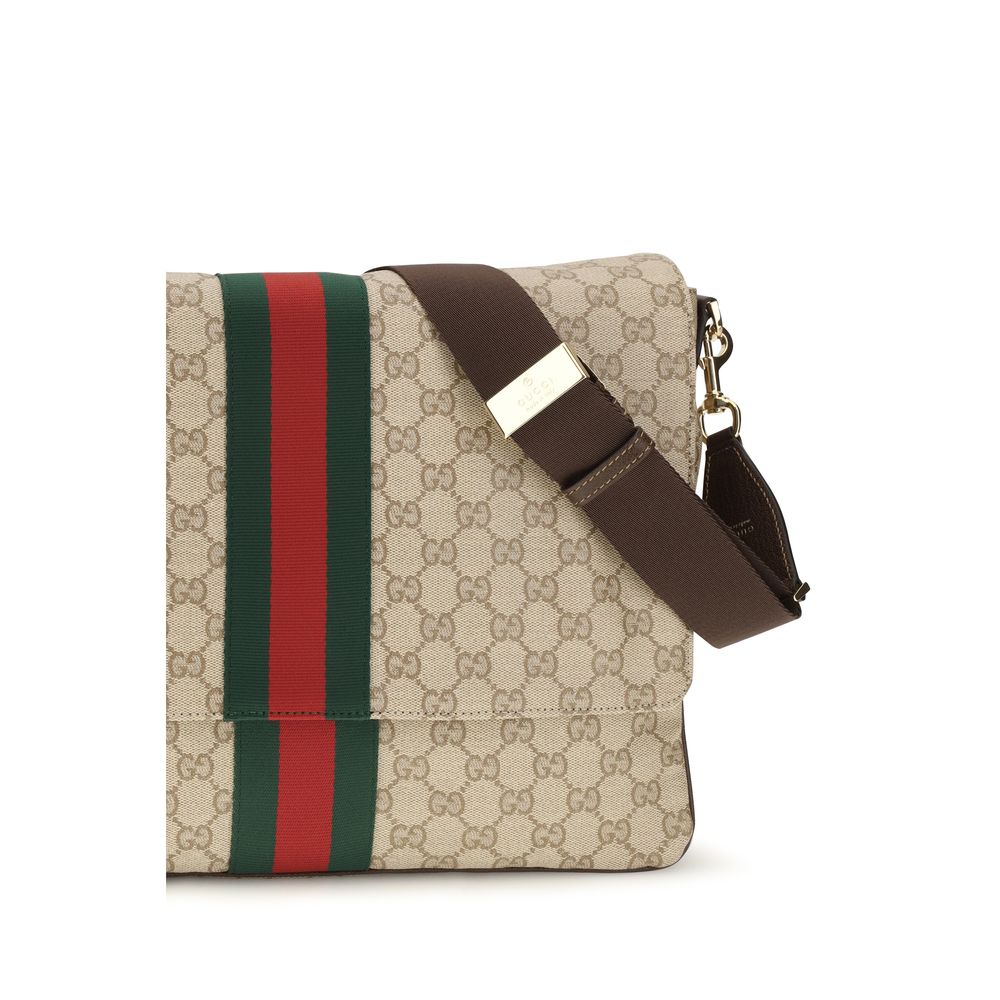 Gucci Beige Cotton Shoulder Bag