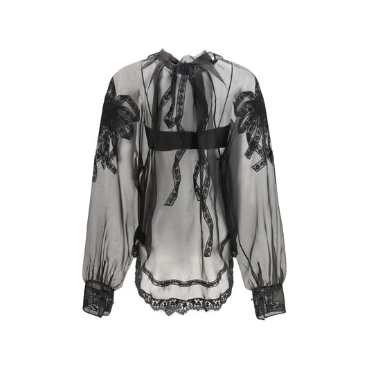 Ermanno Scervino Black Silk Shirt