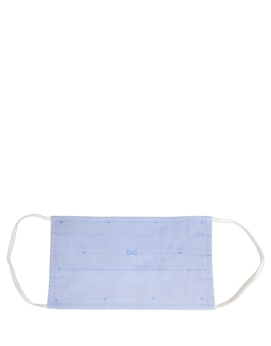 Dolce & Gabbana Light Blue DG Monogram Pleat Elastic Ear Strap Face Mask
