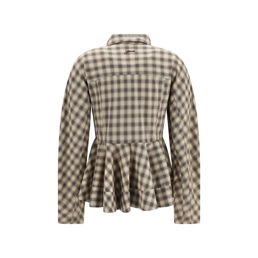Ganni Beige Cotton Blouse