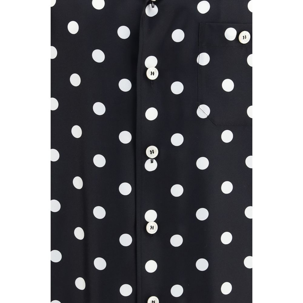 Dolce & Gabbana Black Silk Pattern Shirt