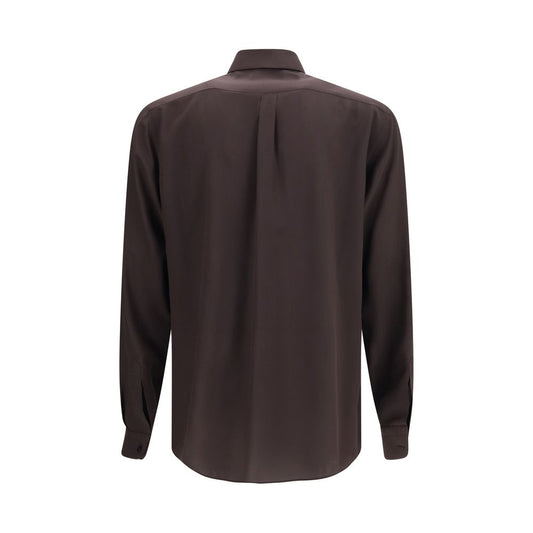 Dolce & Gabbana Brown Silk Shirt