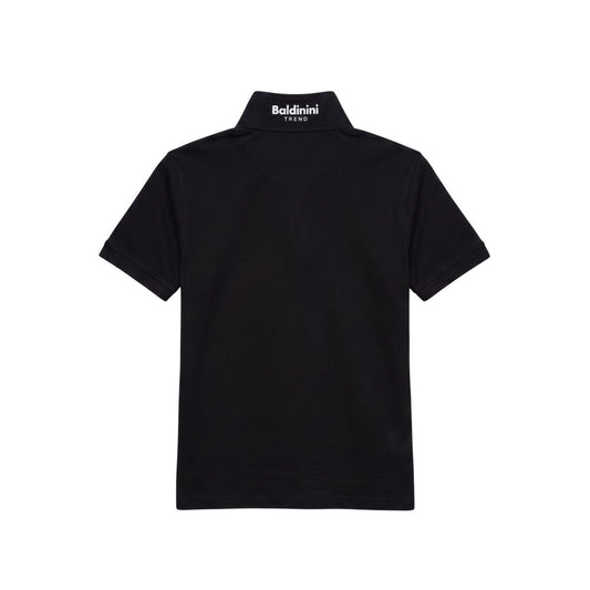 Baldinini Trend Black Cotton Men Polo