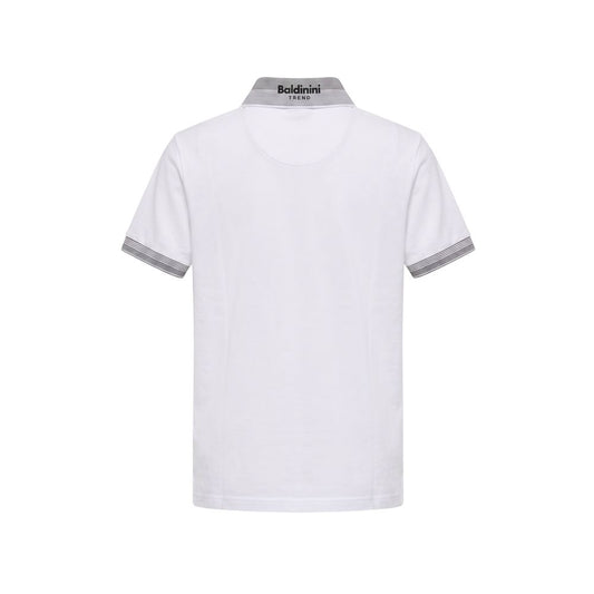 Baldinini Trend White Cotton Men Polo-Shirt