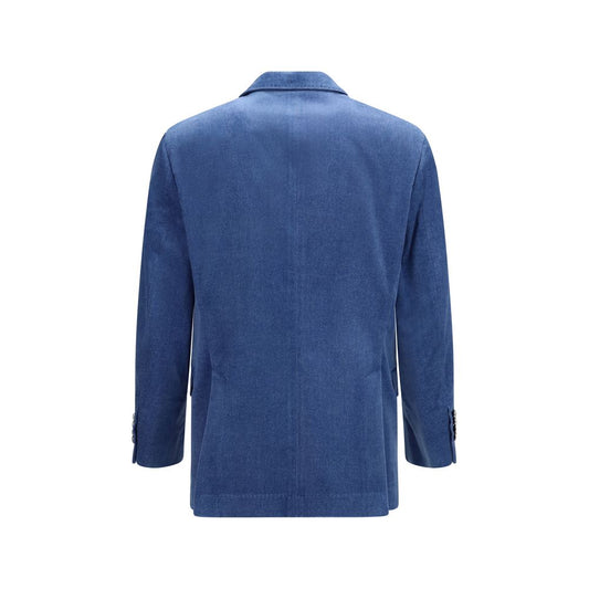 Brunello Cucinelli Blue Cotton Blazer