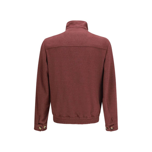 Brunello Cucinelli Bordeaux Wool Oves Aries Full-Length Jacket