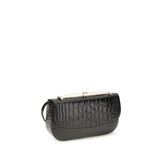 Tom Ford Schwarze Schultertasche aus Kalbsleder Bos Taurus